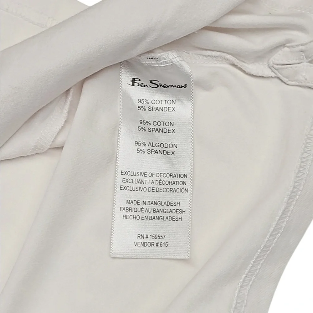 Ben Sherman Men's Short Sleeve Color-block White Polo Shirt , M‎